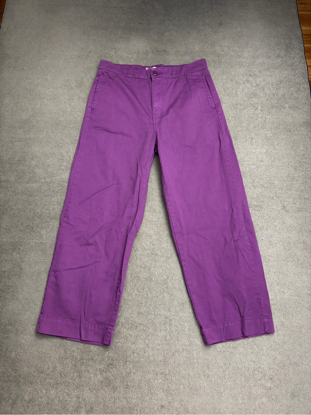 Urban Outfitters Wide Leg Cotton Chino Pant Purple Women’s